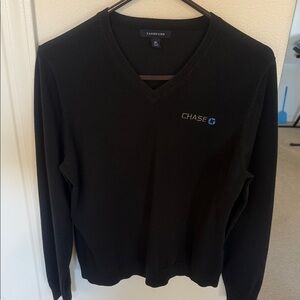 Lands' End Classic Black V-Neck Sweater